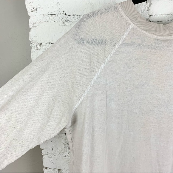 Wildfox Hello Light Grey Terry Burnout Long Sleeve Sweatshirt Medium - Picture 8 of 8